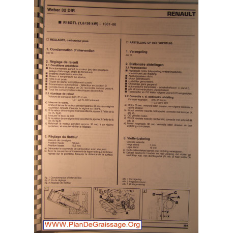 Weber 32 Dit Renault R18 Gtl 1600 Carburator