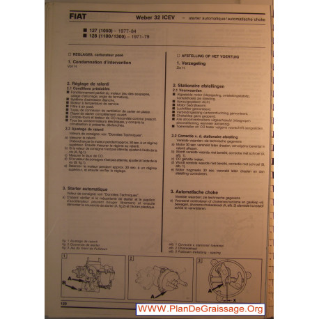 Weber 32 Icev Fiat 127 128 1050 1100 1300 Carburator