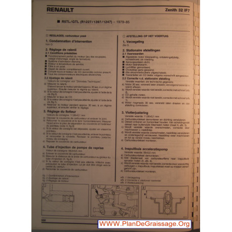 Zenith 32 If7 Renault R5 Gtl Tl R1227 R1397 R1247 Carburator