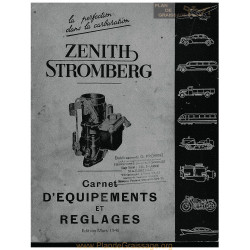 Zenith Stromberg Carnet Reglages