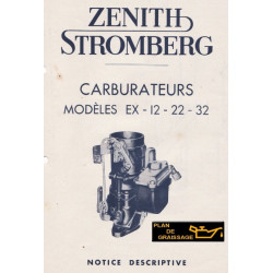 Zenith Stromberg Ex 12 22 32 Carburateurs Notice Description