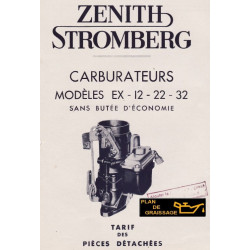 Zenith Stromberg Ex 12 22 32 Carburateurs Pieces Detachees