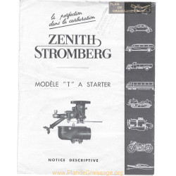Zenith Stromberg Model T Carburateur