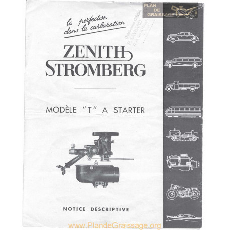 Zenith Stromberg Model T Carburateur