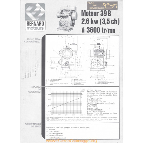 Bernard 39 B 3 5ch Techniques Moteur