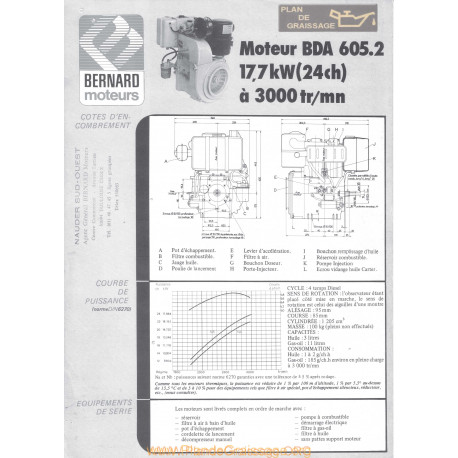 Bernard Bda 605 24ch Techniques Moteur