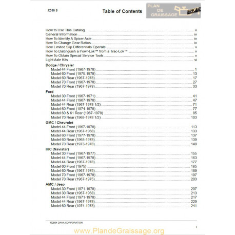 Gmc X510 8dsd Dana Publication 1967 1978