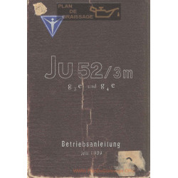 Flugzeug Handbuch Ju 52 Betriebsanleitung 1939 Bmw Motor 132a