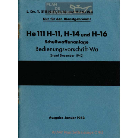 Heinkel He 111 H11 H14 Arme A Feu
