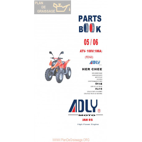 Adly 100 V 186a Parts List