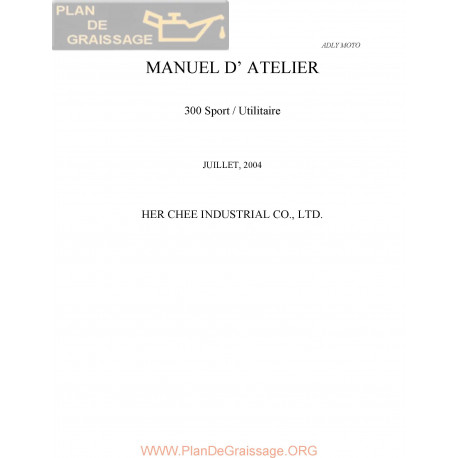 Adly 300 2004 Manual De Reparatie