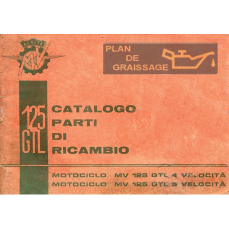 Agusta Mv Cat Parti Di Ricambio Mv 125 G.t.l.