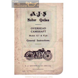 Ajs 1928 K7 K10 Ohc Manual De Intretinere