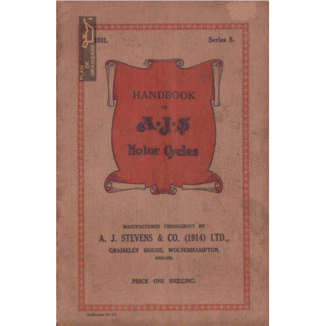 Ajs 1931 Manual De Intretinere