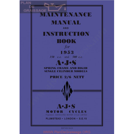 Ajs 1953 16m 16ms 16mc 16mcs 18 18s 18c 18cs Manual De Intretinere