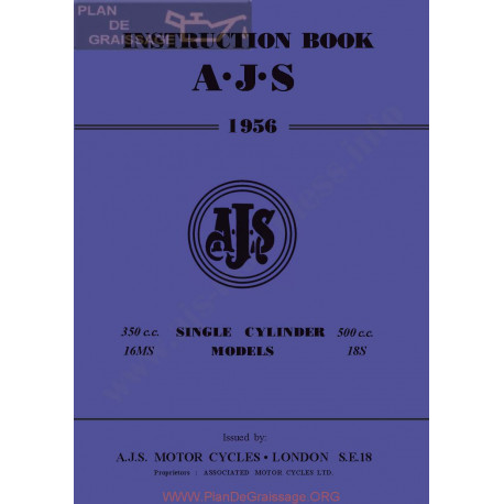 Ajs 1956 16ms 18s Manual De Intretinere