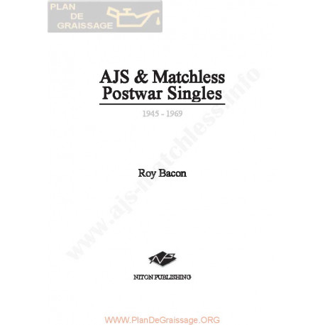 Ajs Matchless 1945 1969 Postwar Singles Roy Bacon