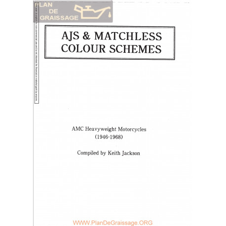 Ajs Matchless 1946 1968 Colour Schemes Keith Jackson