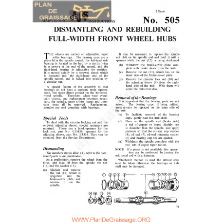 Ajs Service Sheet 505 Dismantling And Rebuilding