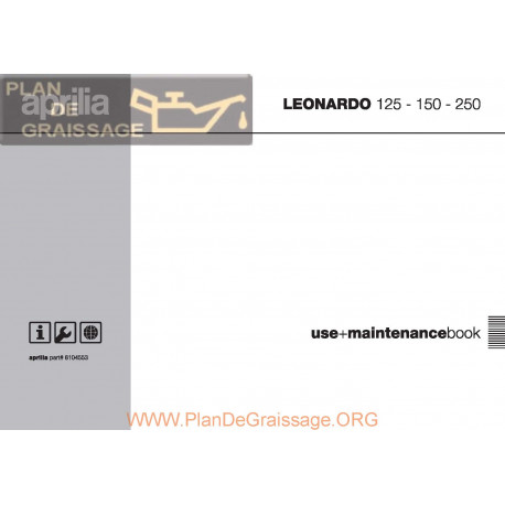 Aprilia Leonardo 125 150 250 2003 Manual De Intretinere