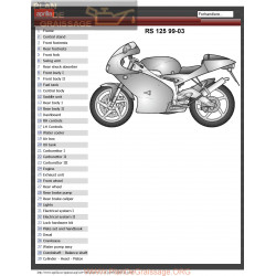 Aprilia Rs 125 1999 2003 Parts List