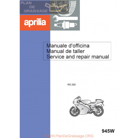Aprilia Rs 250 1998 Manual De Reparatie