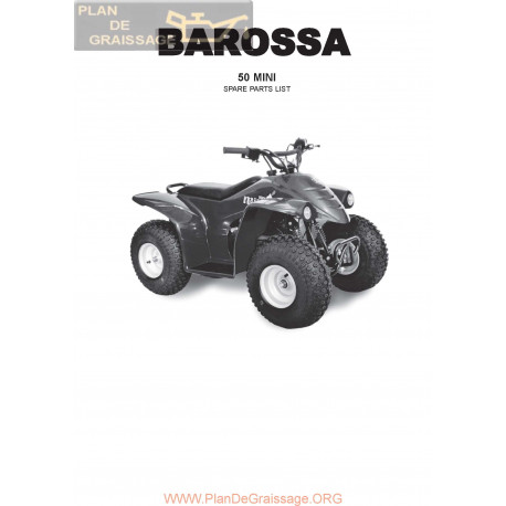 Barossa 50 Mini Parts List