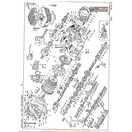 Beta Tr35 Reverse 260 1990 Parts List