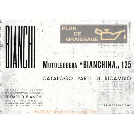 Bianchi 125 Bianchina Cat Part