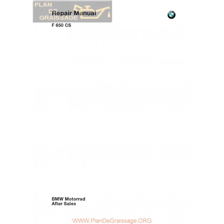 Bmw F650cs Repair Manual English 2001