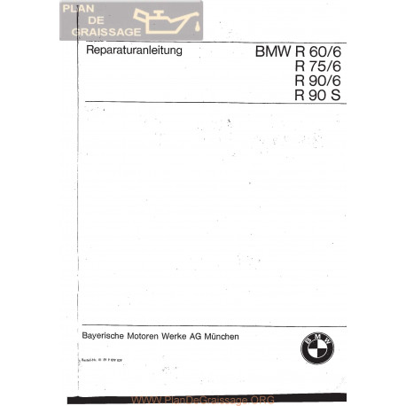 Bmw R 60 6 R75 6 R90 6 R90 S Manual Taller