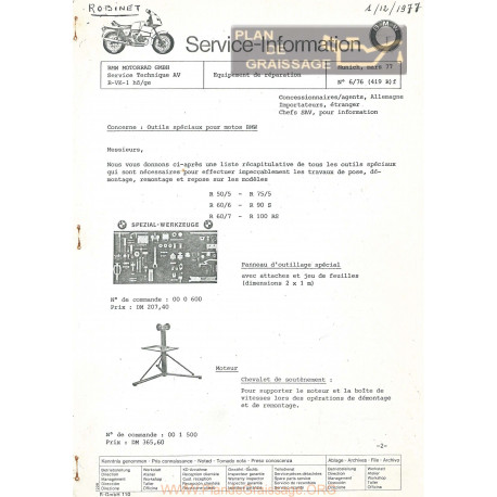 Bmw R50 R60 R75 R90 R100 Rs Outillages