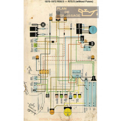 Bmw R50 R75 Schema Electrique 1970 1972