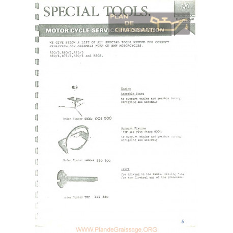 Bmw R50 R90s Special Tools