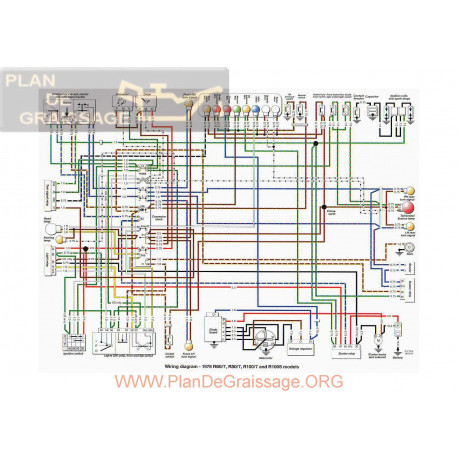 Bmw R60 7 De 1978 R80 7 R100 7 Y R100s Esquema Electrico Ingles