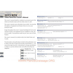 Acura 2013 Rdx User Manual