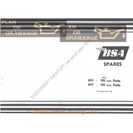 Bsa A50 A65 500cc 650cc Spare 1962