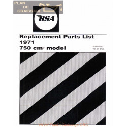 Bsa A75 Parts Book 1971