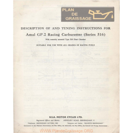 Bsa Amal Gp2 Carburetter 1966
