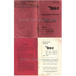 Bsa C10 Sv Y C11 Ohv 250 Cc C12 Sv 350 Cc 1938 A 1953 Modelos Manual Instrucciones Ingles