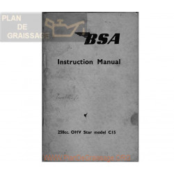Bsa C15 Star 250 1961 Manual De Usuario Ingles