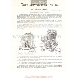 Bsa Service Sheet N 202 P1956 Sistema Lubricacion Modelos Grupo A Ingles