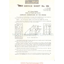 Bsa Service Sheet N 206 P1956 Desmontaje Total Del Motor Modelos Grupo A Ingles