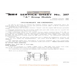 Bsa Service Sheet N 207 P1967 A Group Crankshaft Regrinding