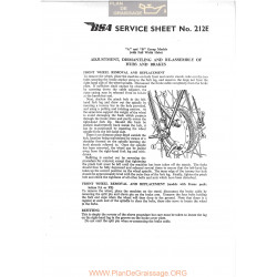 Bsa Service Sheet N 212e P1967 Hubs And Brakes Full Width A B M