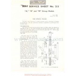 Bsa Service Sheet N 213 P1956 Suspension Trasera Modelos Grupo A B Y M Ingles