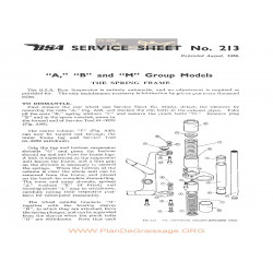 Bsa Service Sheet N 213 P1967 Plunger Frame A B M