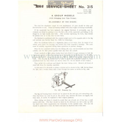Bsa Service Sheet N 215 P1956  Brazo De Reensamblaje De Motor Basculante  Modelos Grupo A Ingles