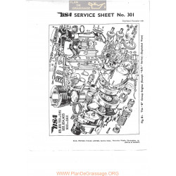 Bsa Service Sheet N 301 P1967 Engine Exploded Ohv B M33