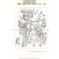 Bsa Service Sheet N 302 P1956 Despice Caja Cambio 1946 A 1948 Modelos Grupo B Ingles
